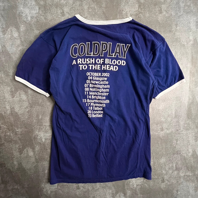 Coldplay Band T Shirt Small Rush of Blood to the Head Tour 2002