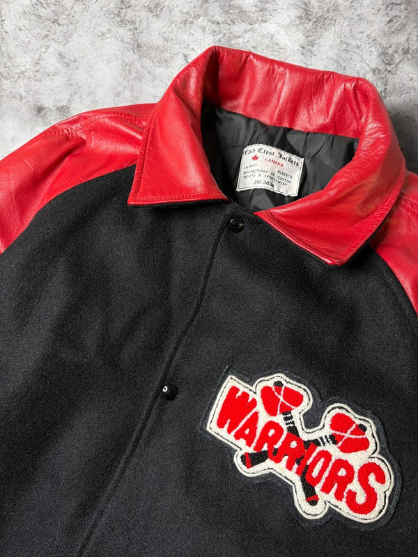 Vintage Warriors Wool & Leather Varsity Jacket XL