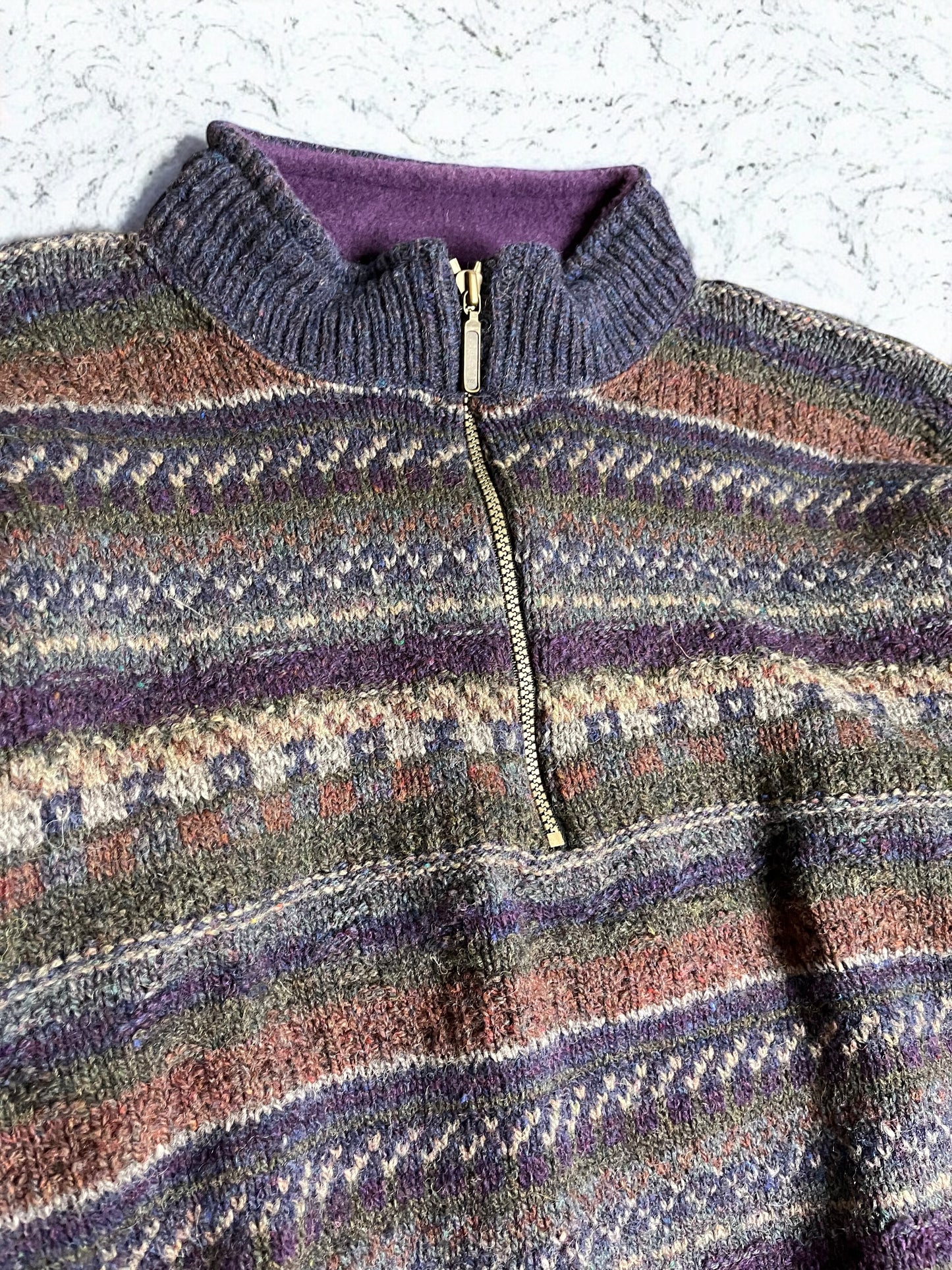 Vintage Early Winters Made in USA Wool Knit Sweater Large