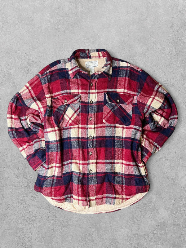 Vintage Padded Flannel Lumberjack Shirt Large