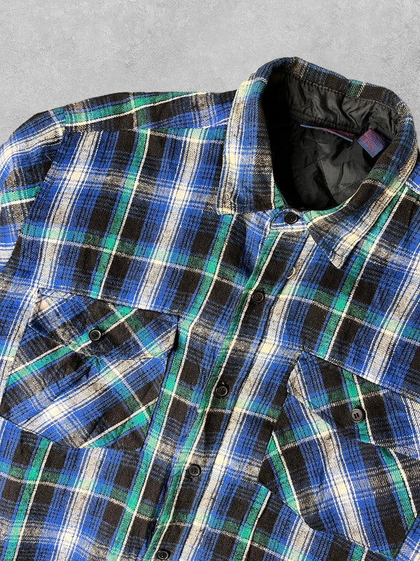 Vintage Padded Flannel Shirt Large