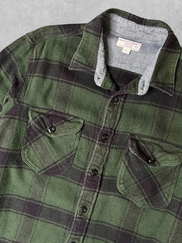 Dark Green Flannel Shirt Medium