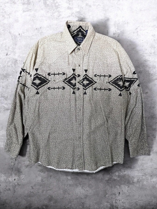 Vintage Western Aztec Navajo Shirt Large