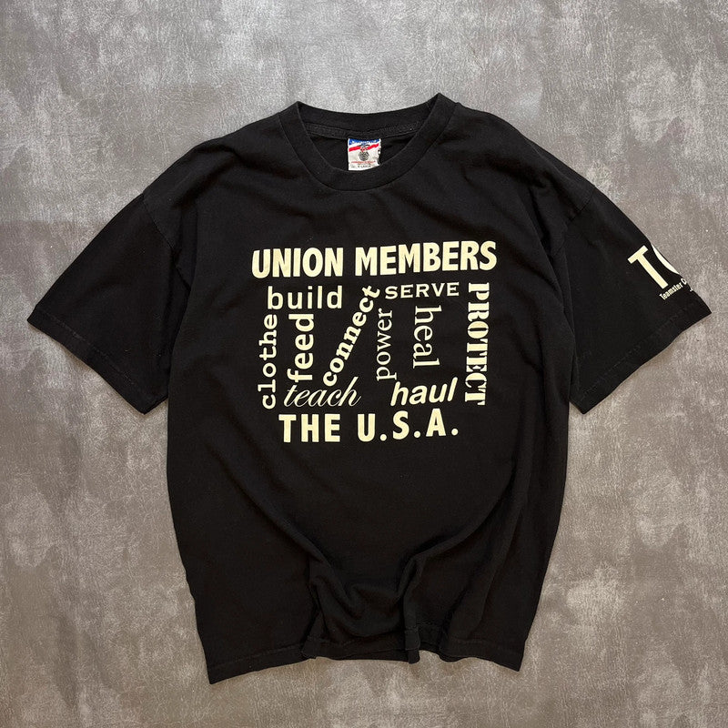 Vintage Union Members Made in USA T Shirt XL