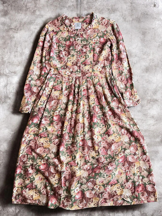 Vintage Laura Ashley Floral Prairie Dress Size 16