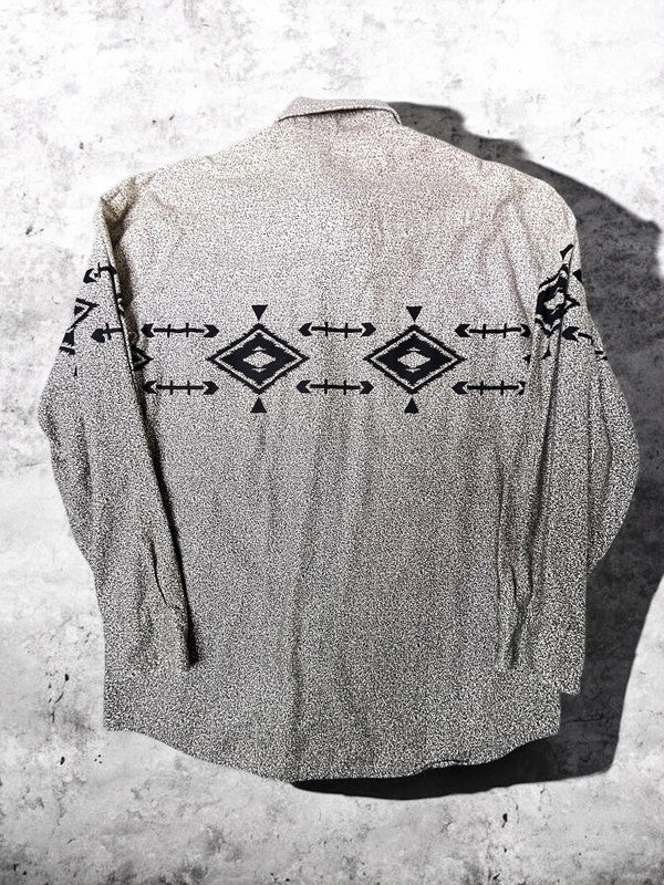 Vintage Western Aztec Navajo Shirt Large