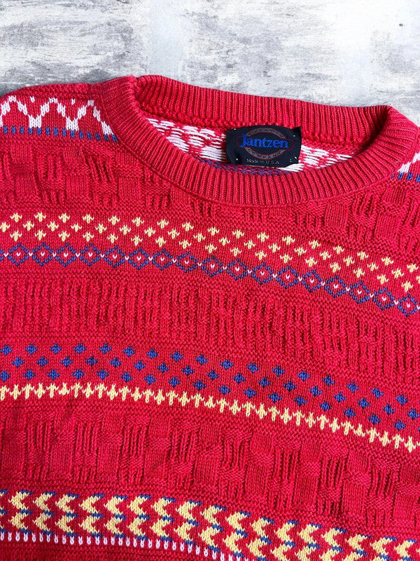 Vintage Cable Knit Jumper Large