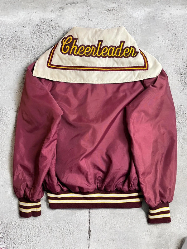 Vintage Cheerleader Varsity Bomber Jacket Large