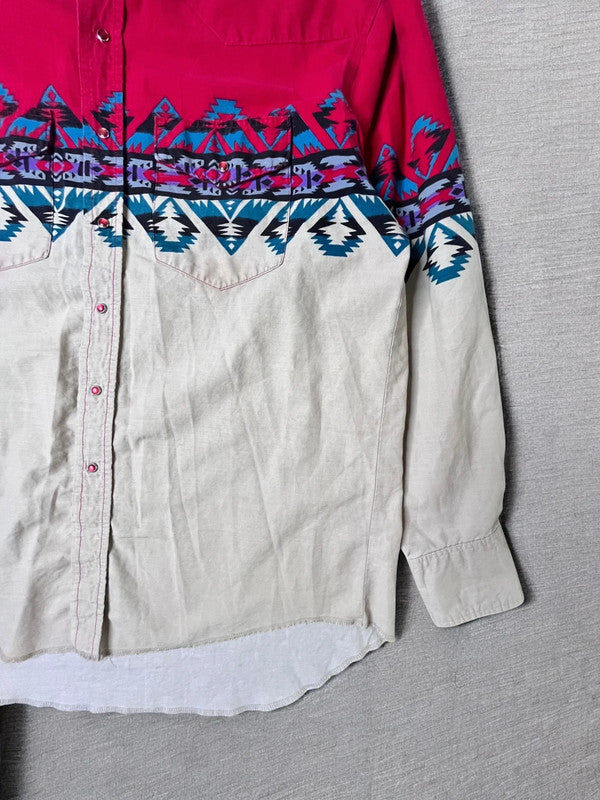 Vintage Wrangler Navajo Aztec Western Shirt XL