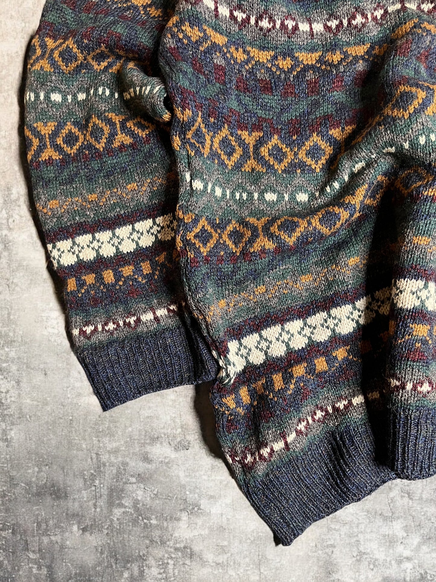 Vintage BHS Fairisle Wool Sweater XL