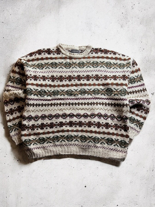 Vintage Chunky Knit Pattern Jumper XXL