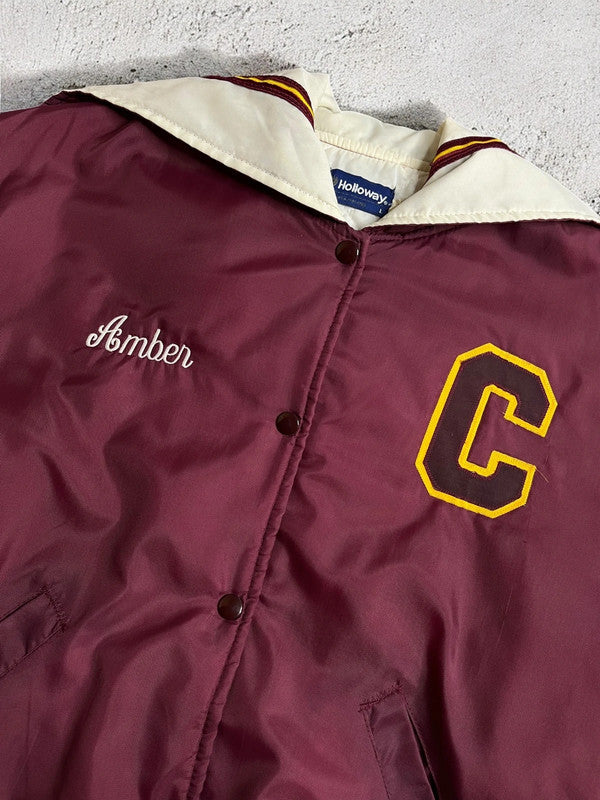 Vintage Cheerleader Varsity Bomber Jacket Large