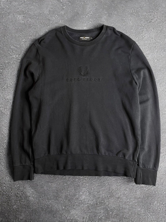 Fred Perry Logo Spellout Embroidered Sweatshirt XL