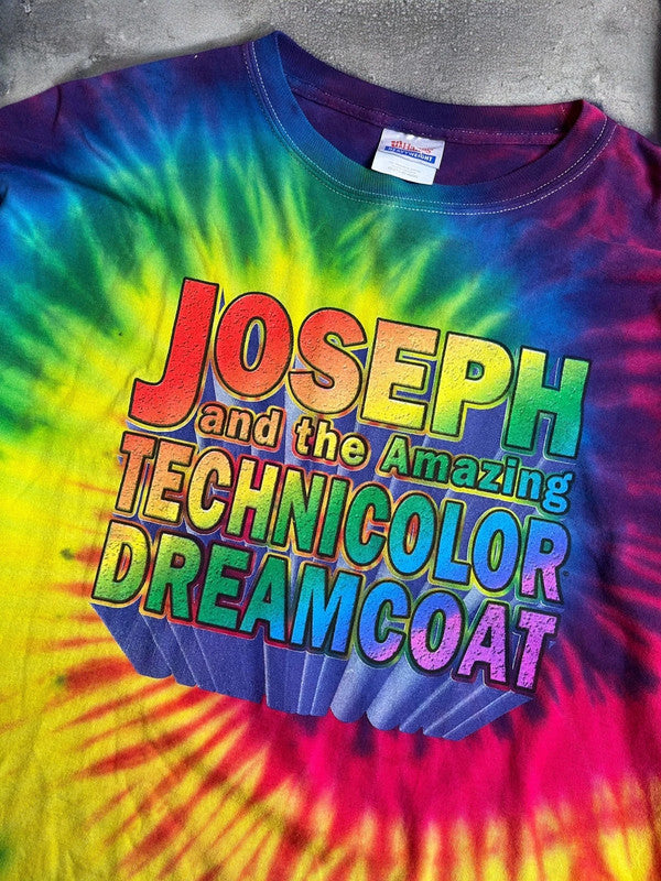 Joseph & His Techinocolour Dreamcoat Christian God T Shirt Tie Dye Large