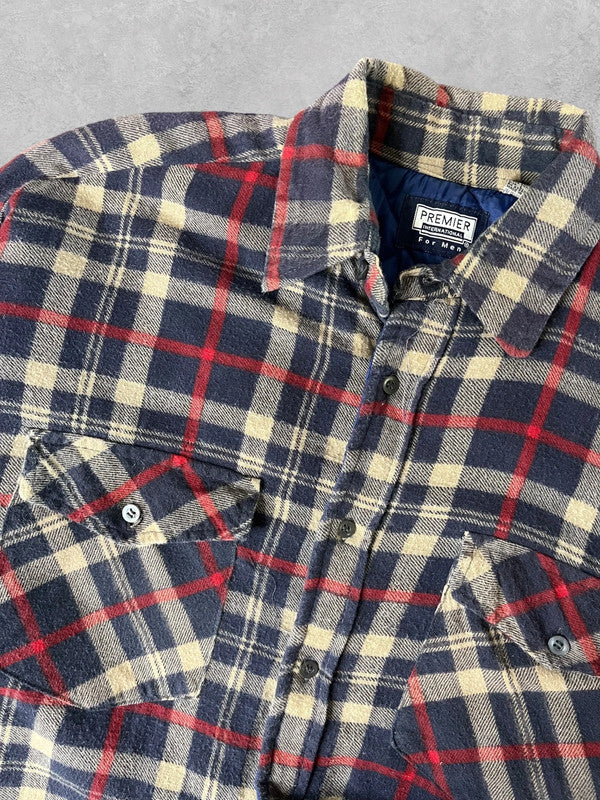 Vintage Padded Flannel Overshirt Large